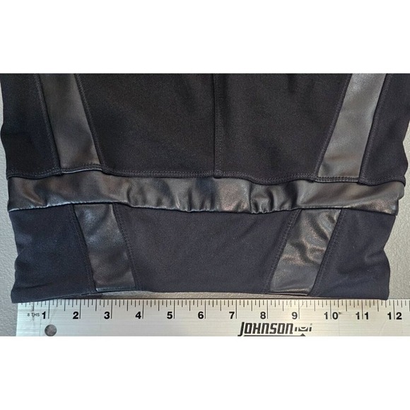 Athleta Womens XS Ponte‎ Lux Faux Leather Zip Leggings - Picture 7 of 15